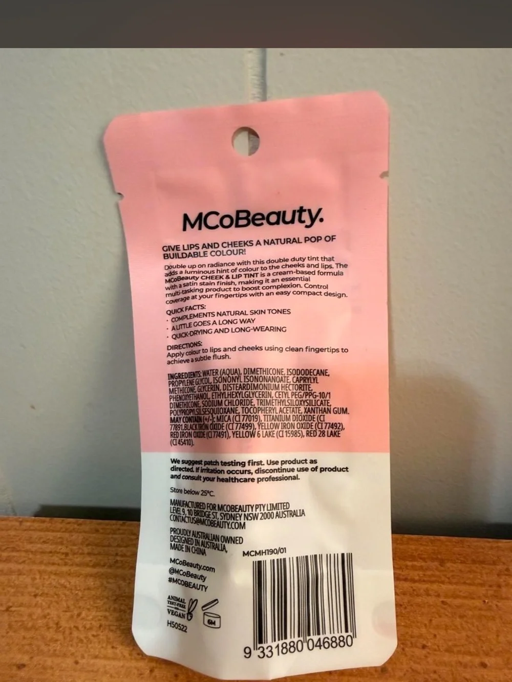 MCoBeauty Mini Cheek & Lip Tint — Tange Pink
